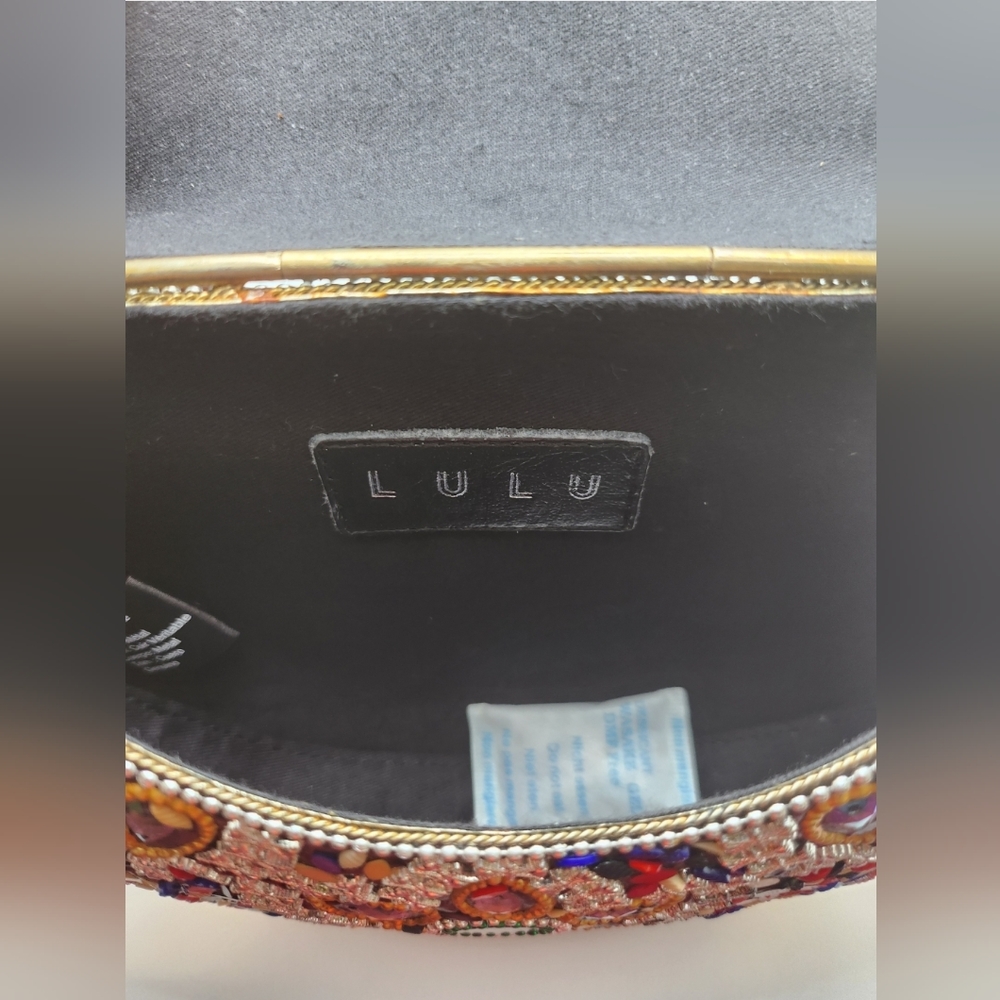 NWT LULU Brin Iron Bead and Sequin Embellished Crossbody Handbag - Picture 9 of 10